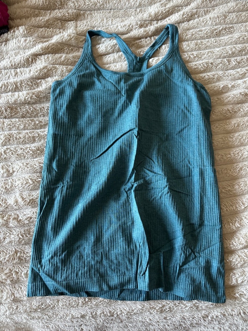 lululemon athletica Teal Ribbed Racerback Tank